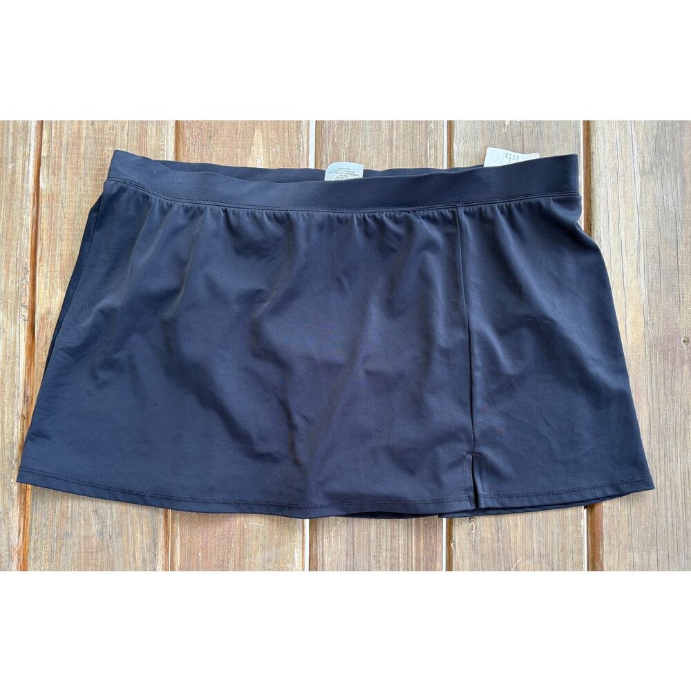 Mainstream Swimsuit Skirted Tankini Bikini Bottoms Plus Size 20W Black